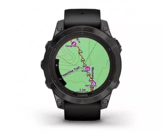 Смарт-часы GARMIN Fenix 7 Pro Sapphire Solar Carbon G. DLC Tit. with Black Band (010-02777-10/11)