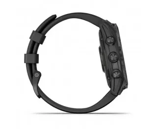 Смарт-часы GARMIN Fenix 7 Sapphire Solar Carbon Gray DLC Titanium with Black Band (010-02540-20)