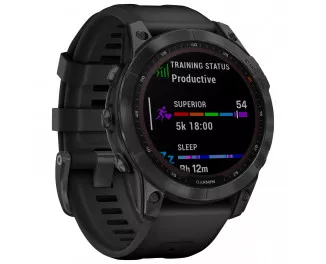 Смарт-часы GARMIN Fenix 7 Solar Slate Gray with Black Band (010-02540-10/11)