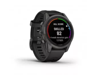 Смарт-часы GARMIN Fenix 7S Pro Sapphire Solar Carbon G. DLC Tit. with Black Band (010-02776-10/11)
