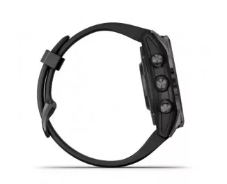 Смарт-часы GARMIN Fenix 7S Pro Sapphire Solar Carbon G. DLC Tit. with Black Band (010-02776-10/11)