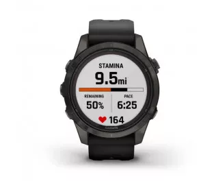 Смарт-часы GARMIN Fenix 7S Pro Sapphire Solar Carbon G. DLC Tit. with Black Band (010-02776-10/11)