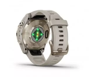 Смарт-часы GARMIN Fenix 7S Pro Sapphire Solar Soft Gold w. Light Sand Band (010-02776-14/15)