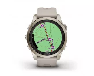 Смарт-часы GARMIN Fenix 7S Pro Sapphire Solar Soft Gold w. Light Sand Band (010-02776-14/15)