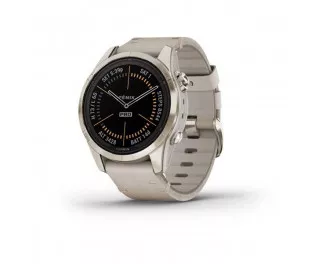 Смарт-часы GARMIN Fenix 7S Pro Sapphire Solar Soft Gold w. Limestone L. Band (010-02776-30)