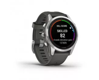 Смарт-часы GARMIN Fenix 7S Pro Solar Silver w. Graphite Band (010-02776-01)