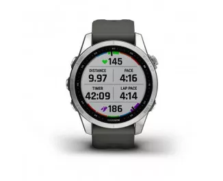 Смарт-годинник GARMIN Fenix 7S Silver with Graphite Band (010-02539-00/01)