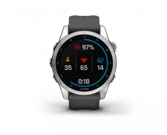 Смарт-годинник GARMIN Fenix 7S Silver with Graphite Band (010-02539-00/01)