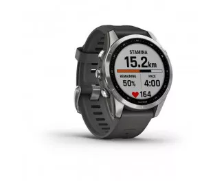 Смарт-годинник GARMIN Fenix 7S Silver with Graphite Band (010-02539-00/01)