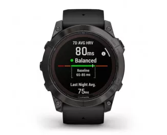Смарт-годинник GARMIN Fenix 7X Pro Sapphire Solar Carbon G. DLC Tit. with Black Band (010-02778-10/11)