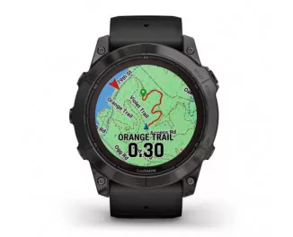 Смарт-годинник GARMIN Fenix 7X Pro Sapphire Solar Carbon G. DLC Tit. with Black Band (010-02778-10/11)