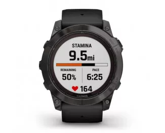 Смарт-годинник GARMIN Fenix 7X Pro Sapphire Solar Carbon G. DLC Tit. with Black Band (010-02778-10/11)