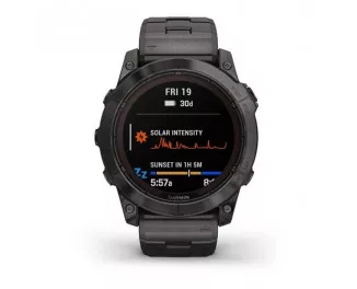 Смарт-часы GARMIN Fenix 7X Pro Sapphire Solar Carbon G. DLC Tit. with Vented Tit. Bracelet (010-02778-30)