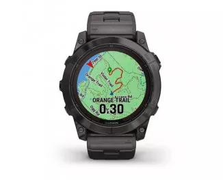 Смарт-часы GARMIN Fenix 7X Pro Sapphire Solar Carbon G. DLC Tit. with Vented Tit. Bracelet (010-02778-30)