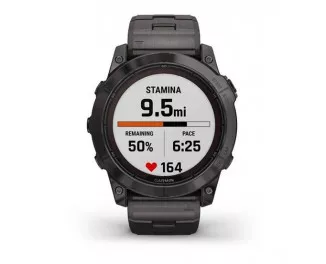 Смарт-часы GARMIN Fenix 7X Pro Sapphire Solar Carbon G. DLC Tit. with Vented Tit. Bracelet (010-02778-30)