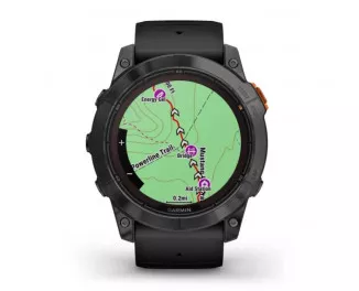 Смарт-годинник GARMIN Fenix 7X Pro Solar Slate Gray w. Black Band (010-02778-00/01)