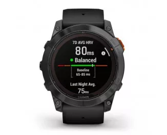 Смарт-годинник GARMIN Fenix 7X Pro Solar Slate Gray w. Black Band (010-02778-00/01)