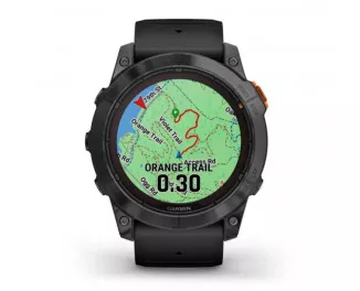 Смарт-годинник GARMIN Fenix 7X Pro Solar Slate Gray w. Black Band (010-02778-00/01)