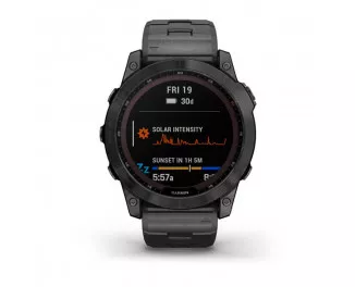 Смарт-годинник GARMIN Fenix 7X Sapphire Solar Carbon Grey DLC Titanium with Carbon Grey DLC Vented Titanium Band (010-02541-27)