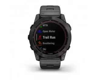 Смарт-годинник GARMIN Fenix 7X Sapphire Solar Carbon Grey DLC Titanium with Carbon Grey DLC Vented Titanium Band (010-02541-27)
