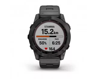 Смарт-годинник GARMIN Fenix 7X Sapphire Solar Carbon Grey DLC Titanium with Carbon Grey DLC Vented Titanium Band (010-02541-27)