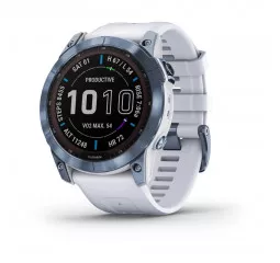 Смарт-годинник GARMIN Fenix 7X Sapphire Solar Mineral Blue DLC Titanium with Whitestone Band (010-02541-14/15)