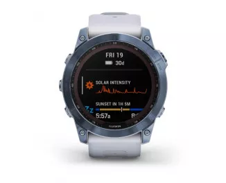 Смарт-часы GARMIN Fenix 7X Sapphire Solar Mineral Blue DLC Titanium with Whitestone Band (010-02541-14/15)