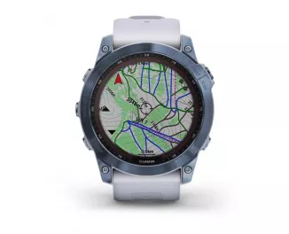 Смарт-часы GARMIN Fenix 7X Sapphire Solar Mineral Blue DLC Titanium with Whitestone Band (010-02541-14/15)