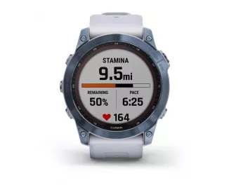 Смарт-часы GARMIN Fenix 7X Sapphire Solar Mineral Blue DLC Titanium with Whitestone Band (010-02541-14/15)