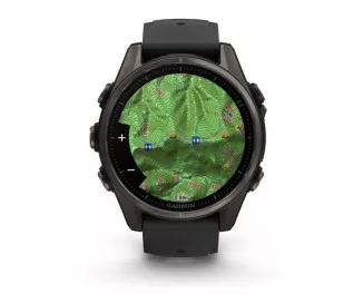 Смарт-часы GARMIN Fenix 8 43mm AMOLED Sapphire Carbon Gray DLC Tit. w. Black/Pebble Gray S. Band (010-02903-20/21)