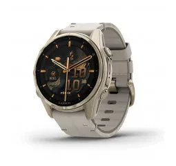 Смарт-часы GARMIN Fenix 8 43mm AMOLED Sapphire Soft Gold with Limestone Leather Band (010-02903-40)
