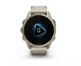 Смарт-часы GARMIN Fenix 8 43mm AMOLED Sapphire Soft Gold with Limestone Leather Band (010-02903-40)