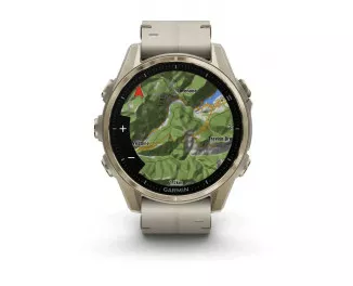 Смарт-часы GARMIN Fenix 8 43mm AMOLED Sapphire Soft Gold with Limestone Leather Band (010-02903-40)