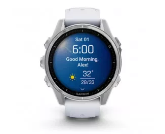 Смарт-часы GARMIN Fenix 8 43mm AMOLED Silver with Whitestone Silicone Band (010-02903-00)