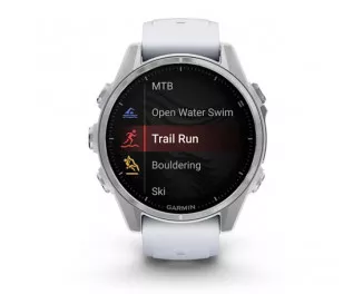 Смарт-часы GARMIN Fenix 8 43mm AMOLED Silver with Whitestone Silicone Band (010-02903-00)