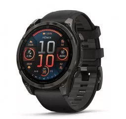 Смарт-часы GARMIN Fenix 8 47mm AMOLED Sapphire Carbon Gray DLC Titanium w. Black/Pebble Gray S. Band (010-02904-20/21)
