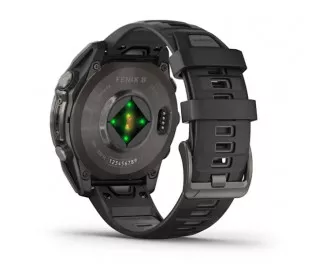 Смарт-часы GARMIN Fenix 8 47mm AMOLED Sapphire Carbon Gray DLC Titanium w. Black/Pebble Gray S. Band (010-02904-20/21)