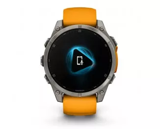 Смарт-часы GARMIN Fenix 8 47mm AMOLED Sapphire Titanium w. Spark Orange/Graphite Silicone Band (010-02904-10/11)