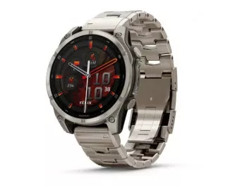 Смарт-часы GARMIN Fenix 8 47mm AMOLED Sapphire Titanium with Vented Titanium Bracelet (010-02904-40)