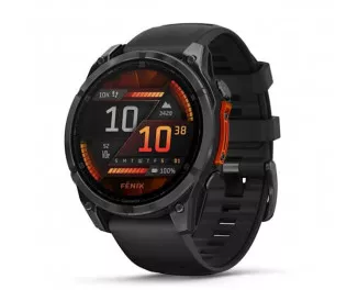 Смарт-часы GARMIN Fenix 8 47mm AMOLED Slate Gray with Black Silicone Band (010-02904-00/01/09)