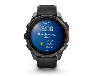 Смарт-часы GARMIN Fenix 8 47mm AMOLED Slate Gray with Black Silicone Band (010-02904-00/01/09)