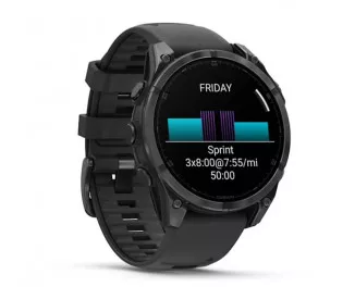 Смарт-часы GARMIN Fenix 8 47mm AMOLED Slate Gray with Black Silicone Band (010-02904-00/01/09)