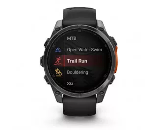 Смарт-часы GARMIN Fenix 8 47mm AMOLED Slate Gray with Black Silicone Band (010-02904-00/01/09)