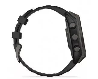 Смарт-годинник GARMIN Fenix 8 47mm Solar Sapphire Carbon Gray DLC Titanium w. Black/Pebble Gray S. Band (010-02906-10/11)