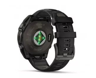 Смарт-годинник GARMIN Fenix 8 47mm Solar Sapphire Carbon Gray DLC Titanium w. Black/Pebble Gray S. Band (010-02906-10/11)