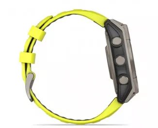 Смарт-годинник GARMIN Fenix 8 47mm Solar Sapphire Titanium w. Amp Yellow/Graphite Silicone Band (010-02906-20/21)