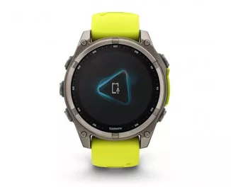 Смарт-годинник GARMIN Fenix 8 47mm Solar Sapphire Titanium w. Amp Yellow/Graphite Silicone Band (010-02906-20/21)