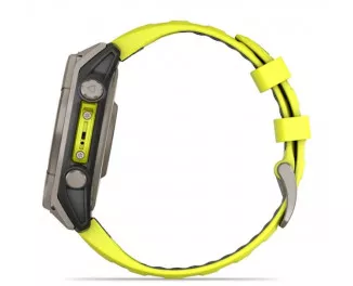 Смарт-годинник GARMIN Fenix 8 47mm Solar Sapphire Titanium w. Amp Yellow/Graphite Silicone Band (010-02906-20/21)