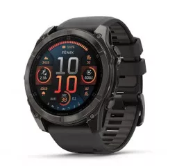 Смарт-часы GARMIN Fenix 8 51mm AMOLED Sapphire Carbon Gray DLC Titanium w. Black/Pebble Gray S. Band (010-02905-20/21)