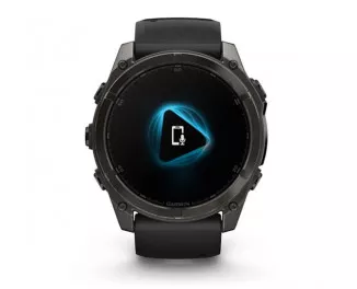 Смарт-годинник GARMIN Fenix 8 51mm AMOLED Sapphire Carbon Gray DLC Titanium w. Black/Pebble Gray S. Band (010-02905-20/21)